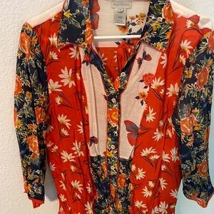 Múltiples XL button 3/4 sleeve top